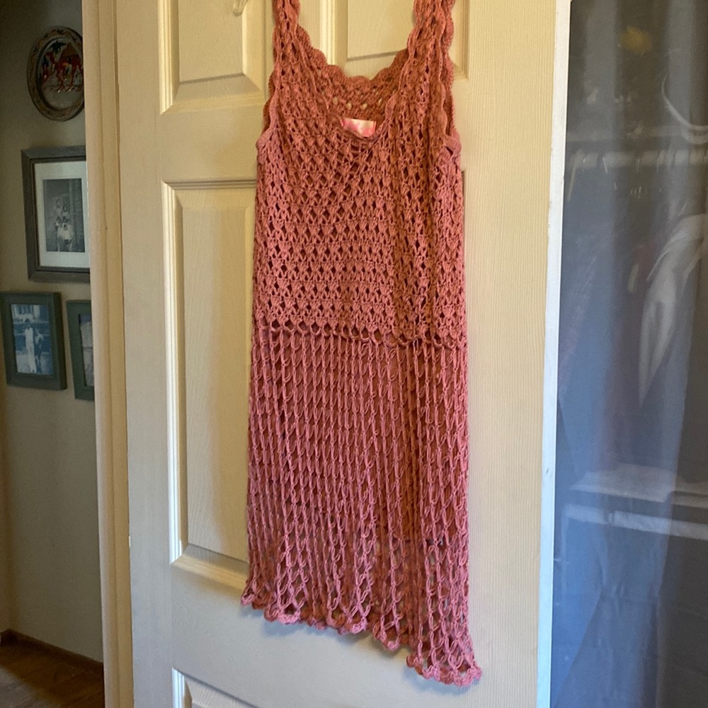 Sassy Thai crochet top in pink
